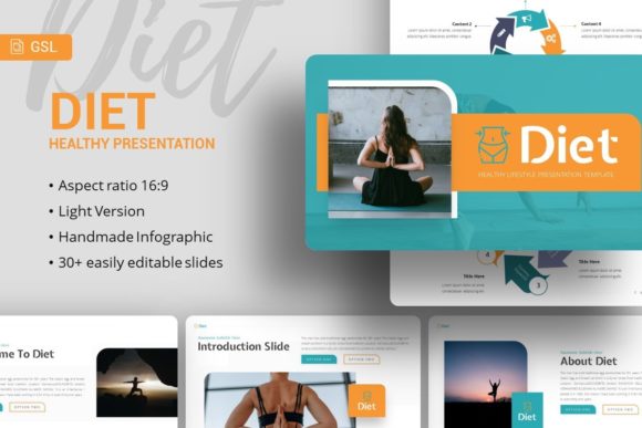 Embracing a Healthier Lifestyle with the Google Slides Template - Diet