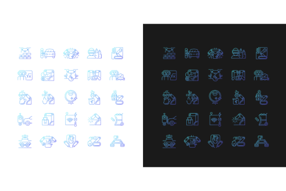 Explore the Versatile Automation Gradient Icons Set