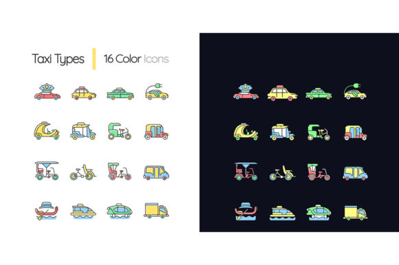 Exploring the Taxi Types Light and Dark Theme Set: A Comprehensive Guide