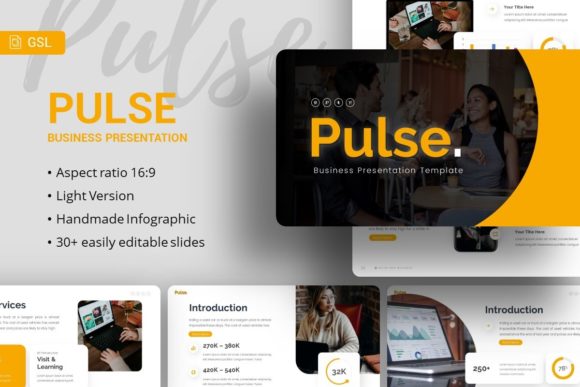 Google Slides Template - Pulse: A Versatile Tool for Creative and Business Presentations