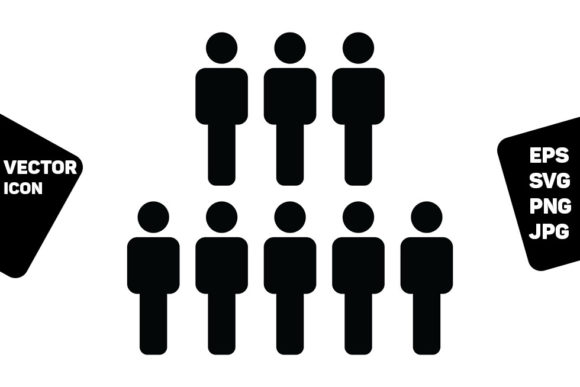Group Icon Vector Male People Symbol