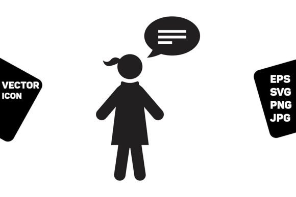 Meeting Icon Vector Female Person Symbol: A Versatile Design Element