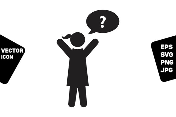 Question Icon Vector Female Person Sign: A Versatile Tool for Engaging Communication