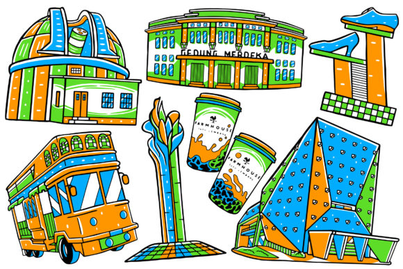 Unlocking Creativity with Bandung City Doodle Vector 01