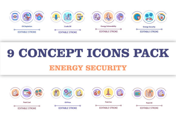 Unlocking Strategic Value with the Energy Security Concept Icon Set